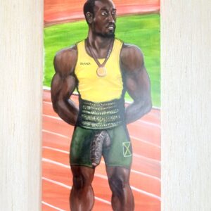 Nude Jamaican Athlete Painting of Erotic Jamaican Runner